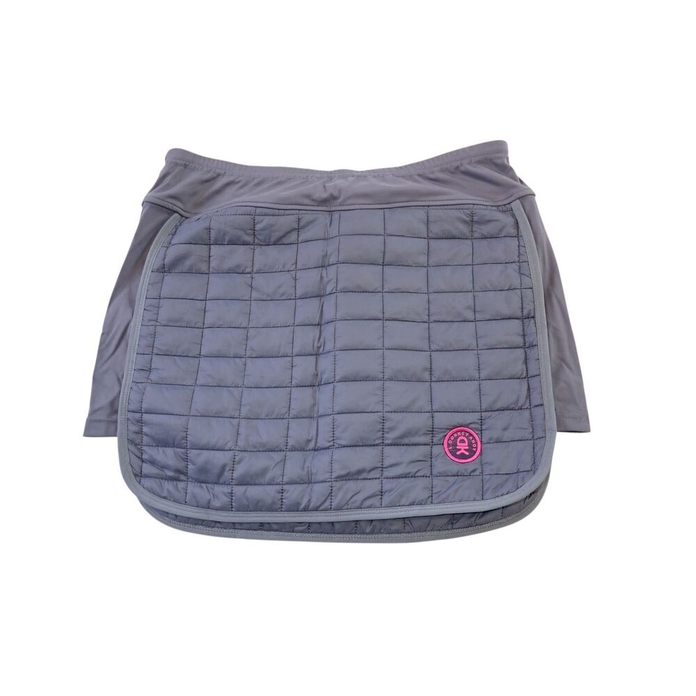 Little Donkey Andy DK Puffer Skirt Womens L Large Quilted Zip Pocket Gray